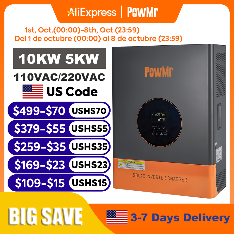 PowMr 10KW 5KW Split Phase Inv - огляд і ціна Split Phase Inverter 10Kw 110V 220V