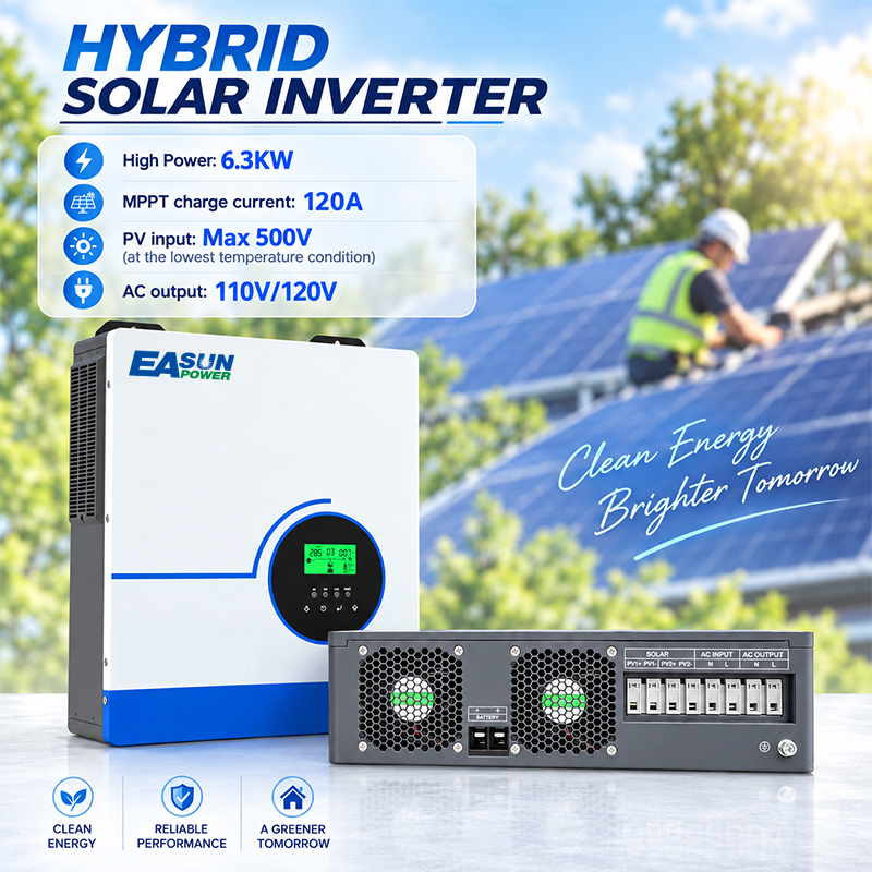 EASUN POWER 6.3KW Hybrid Solar - огляд і ціна Grid Tie Inverter Limiter 2000W